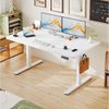 HOMALL Schreibtisch Tisch mit Speicherfunktion und Sitzpausen-Erinnerung, 18 mm dick (Maße 140x70/160x80,6-Tasten-Handsteuerung mit LED-Anzeige,mit Kabelmanagement, ideal für Homeoffice und Büro) Bild 2