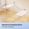 HOMALL Schreibtisch Tisch mit Speicherfunktion und Sitzpausen-Erinnerung, 18 mm dick (Maße 140x70/160x80,6-Tasten-Handsteuerung mit LED-Anzeige,mit Kabelmanagement, ideal für Homeoffice und Büro) Bild 3
