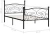vidaXL Bettgestell mit Lattenrost Schwarz Metall 90×200 cm 284454 Bild 5