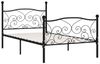 vidaXL Bettgestell mit Lattenrost Schwarz Metall 90×200 cm 284454 Bild 2