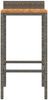 vidaXL Barhocker 4 Stk. Grau Poly Rattan und Massivholz Akazie 362605 Bild 4