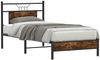 vidaXL Bettgestell ohne Matratze Räuchereiche 80x200 cm Holzwerkstoff 4106881 Bild 3