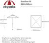 doppler Sonnenschirm Gartenschirm eckig GS Sunline III 260 x 150 Anthrazit Bild 3