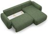 Ecksofa Schlafsofa Sofa GASTON in Stoff Puente Grün Ottomane Rechts Bild 4