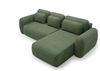 Ecksofa Schlafsofa Sofa GASTON in Stoff Puente Grün Ottomane Rechts Bild 2