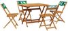 vidaXL 5-tlg. Garten-Essgruppe Stoff und Massivholz Blattmuster 3281788 Bild 2