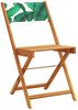 vidaXL 5-tlg. Garten-Essgruppe Stoff und Massivholz Blattmuster 3281788 Bild 3