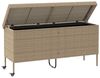 vidaXL Gartentruhe mit Rollen Beige 160x55x75 cm Poly Rattan 4103834 Bild 4