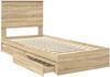 vidaXL Aufbewahrungsbett Sonoma-Eiche 100 x 200 cm Holzwerkstoff 3409582 Bild 5