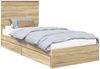 vidaXL Aufbewahrungsbett Sonoma-Eiche 100 x 200 cm Holzwerkstoff 3409582 Bild 2