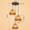 ZMH Pendelleuchte E27 3 Flammige Vintage Hängelampe Boho Papiergarn Deckenlamp, ohne Leuchtmittel Bild 4