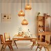 ZMH Pendelleuchte E27 3 Flammige Vintage Hängelampe Boho Papiergarn Deckenlamp, ohne Leuchtmittel Bild 2