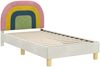 vidaXL Kinderbettgestell mit Kopfteil Creme 80 x 160 cm Samt 42011006 Bild 4
