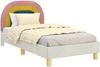 vidaXL Kinderbettgestell mit Kopfteil Creme 80 x 160 cm Samt 42011006 Bild 2