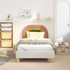 vidaXL Kinderbettgestell mit Kopfteil Creme 80 x 160 cm Samt 42011006 Bild 3