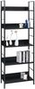 vidaXL Bücherregal 5 Regalböden Schwarz 60x27,6x158,5 cm Holzwerkstoff 288226 Bild 3