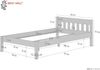 Erst-Holz Einzelbett natur 120x200 cm, inkl. Rollrost Bild 3