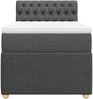 vidaXL Boxspringbett mit Matratze Dunkelgrau 90x190 cm Stoff 3287319 Bild 4