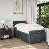 vidaXL Boxspringbett mit Matratze Dunkelgrau 90x190 cm Stoff 3287319 Bild 3