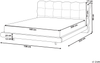 Bett mit Lattenrost Stoff SOULISSE 180 x 200 cm Beige Bild 2