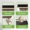 ZMH LED Deckenstrahler 4 Flammig Deckenleuchte: GU10 Deckenspots Schwenkbar Küchenlampe Silber Strahler 18W Warmweiß Deckenlampe 52CM für Büro Wohnzimmer Schlafzimmer Esszimmer (Ohne Leuchtmittel) Bild 2