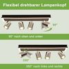 ZMH LED Deckenstrahler 4 Flammig Deckenleuchte: GU10 Deckenspots Schwenkbar Küchenlampe Silber Strahler 18W Warmweiß Deckenlampe 52CM für Büro Wohnzimmer Schlafzimmer Esszimmer (Ohne Leuchtmittel) Bild 5