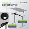 Juskys Höhenverstellbarer Schreibtisch, Metall, Holz, weiß, 120x60 cm Bild 3