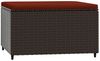vidaXL Gartenhocker mit Kissen 2 Stk. Braun Poly Rattan 319821 Bild 3