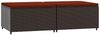 vidaXL Gartenhocker mit Kissen 2 Stk. Braun Poly Rattan 319821 Bild 2