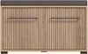 INOSIGN Schuhbank Landes, Schuhschrank mit Sitzkissen, innen 2 Fächer, Schuhregal, Breite 80 cm, Artisan Eiche, Front mit schwarzen Streifen Bild 4