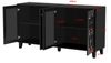 Sideboard 160 x 40 x 84 cm, schwarz, mit Spiegeloberfläche, 4 Türen und verstellbaren Einlegeböden Bild 5