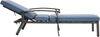 Gartenliege aus Aluminium mit Kissen & 5-fach verstellbarer Rückenlehne, 58x204x100/30 cm, Blau Bild 3