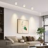 ZMH LED Deckenstrahler Weiß Rund 3000K 5W GX53 Deckenlampe Acryl Wohnzimmer 2-er Set, Augenschutz, LED fest integriert, Warmweiß, 5101 LM Kleine Aufbaustrahler für Flur Schlafzimmeer Bild 2