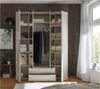 Kleiderschrank self Jenna, Holzwerkstoff, Beige, 160 x 208 x 57 cm Bild 4