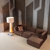 Ecksofa Chaiselongue Manu - Samt Braun, Rechts Bild 2
