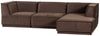Ecksofa Chaiselongue Manu - Samt Braun, Rechts Bild 4