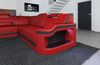 Mini XL Wohnlandschaft Palermo - Echtleder - rot-schwarz - Links Bild 5