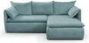 Vente-unique - Ecksofa mit Schlaffunktion - Ecke Rechts - Cord - Blau - TEODORA Bild 4