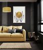BPS Koncept 0E0-166-40 Hängeleuchte GLAMOUR Velourss strukturiert auf PVC-Basis Senf, weiß 1xE27 60W H:102 Ø40cm dimmbar Bild 2