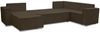 AX LIVING Ecksofas groß Lovere 314 cm – Sofa braun mit Schlaffunktion & Strukturstoff Bild 2