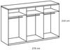 Schwebetürenschrank MALMÖ 3-trg. Plankeneiche graphit 270 Bild 3