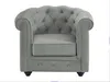 Vente-unique - CHESTERFIELD Sofa and armchair set SamtStoff Grau - B 78 cm88 cm x H 72 cm x L 165 cm82 cm205 cm Bild 5