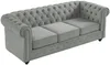 Vente-unique - CHESTERFIELD Sofa and armchair set SamtStoff Grau - B 78 cm88 cm x H 72 cm x L 165 cm82 cm205 cm Bild 3