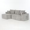 Ecksofa Chenille, modulares L-Form Sofa mit tiefer Sitzfläche, 262 x 144 x 65 cm, grau Bild 5