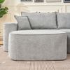 Ecksofa Chenille, modulares L-Form Sofa mit tiefer Sitzfläche, 262 x 144 x 65 cm, grau Bild 2