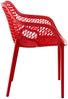 CLP Gartenstuhl Air XL 2er Set - Modernes Design, Kunststoff, Wetterfest, Stapelbar,rot Bild 4