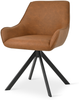 GOEURVANT 1178 Esszimmerstühle 4er-Set, 360° Drehbar, Kunstleder - Braun Bild 5
