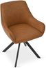 GOEURVANT 1178 Esszimmerstühle 4er-Set, 360° Drehbar, Kunstleder - Braun Bild 2