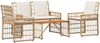 vidaXL Gartenmöbel Set 4 pcs Natürlich und Cremweiß 42025134 Bild 2