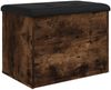 Sitzbank JONA mit Stauraum Räuchereiche 62x42x45 cm | Aufbewahrungsbank Flurbank Garderobenbank Bild 2